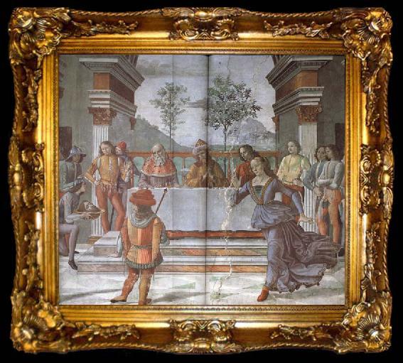 framed  Domenicho Ghirlandaio Details of  Gastmahl des Herodes, ta009-2